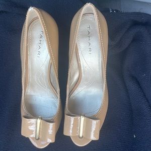 Nude 4 inch Tahari Platform heels